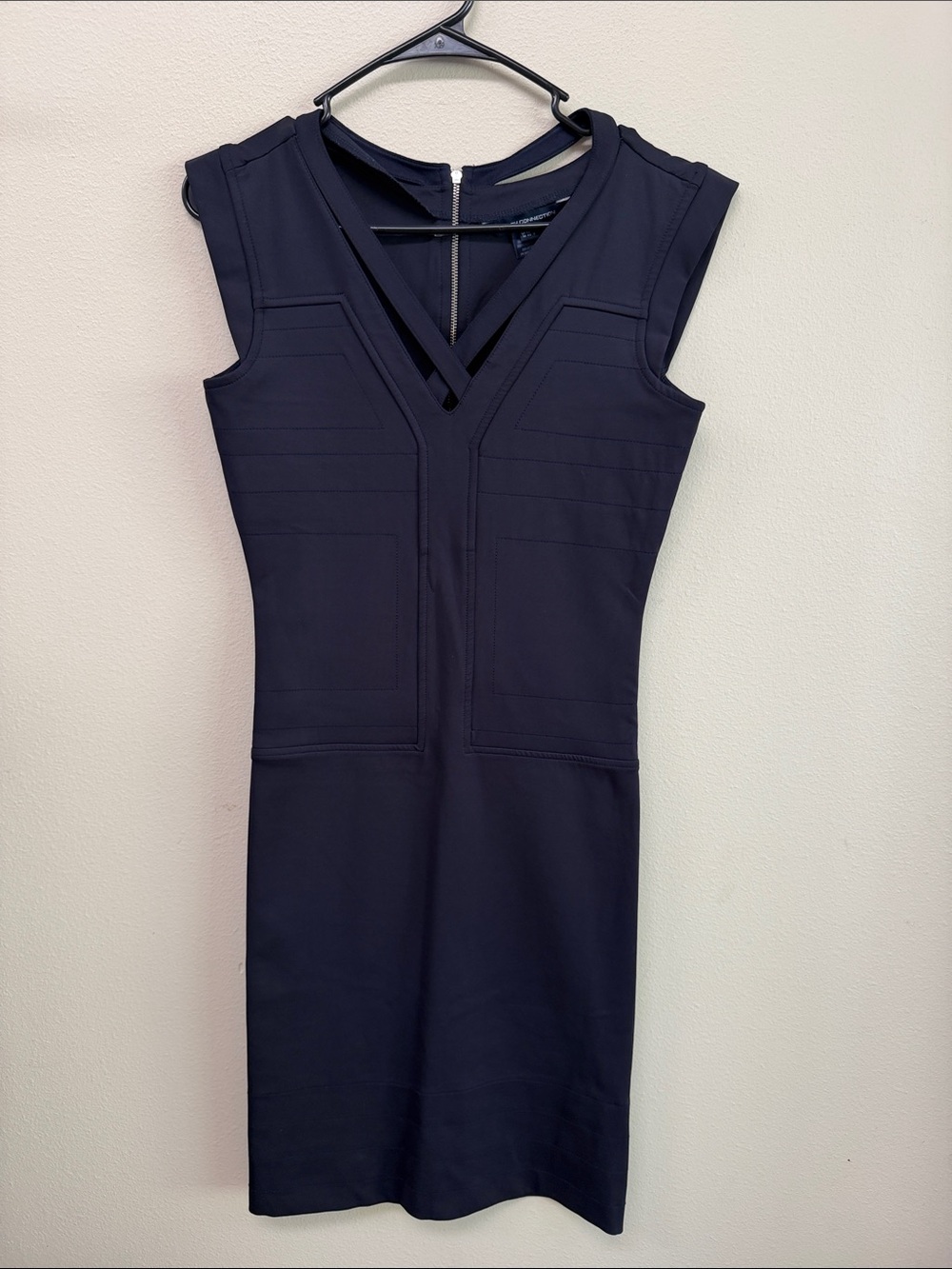 French Connection Black Cap Sleeve Dress Sz8